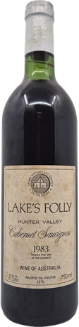 Lake's Folly Cabernet Sauvignon 1983