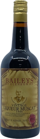 Baileys of Glenrowan Liqueur Muscat 1980